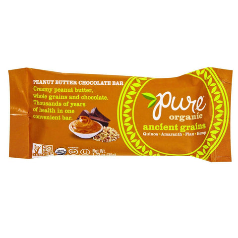 Pure Organic Ancient Grains Bar - Organic - Peanut Butter Chocolate - 1.23 Oz Bars - Case Of 12