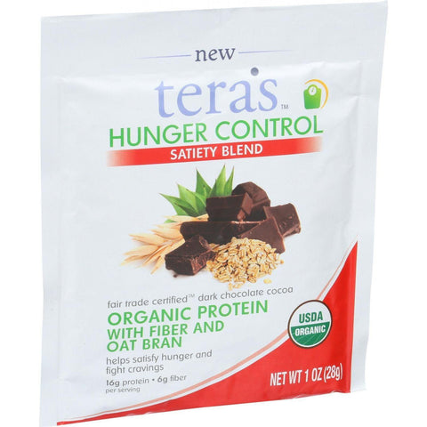 Tera's Whey Hunger Control - Satiety Blend - Fair Trade Certified Dark Chocolate - 12 Oz