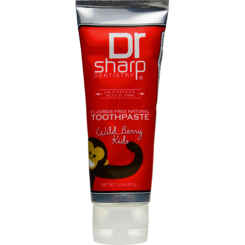Dr. Sharp Natural Oral Care Toothpaste - Kids Wild Berry Flouride Free - 3 Oz