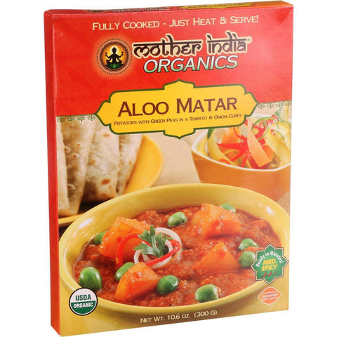 Mother India Organic Aloo Matar - 10.6 Oz - Case Of 6