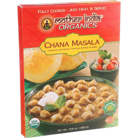 Mother India Organic Chana Masala - 10.6 Oz - Case Of 6