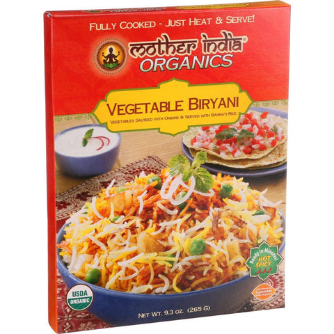 Mother India Organic Vegetable Biryani - 9.3 Oz - Case Of 6