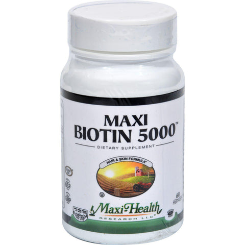 Maxi Health Kosher Vitamins Maxi Biotin 5000 - 60 Capsules