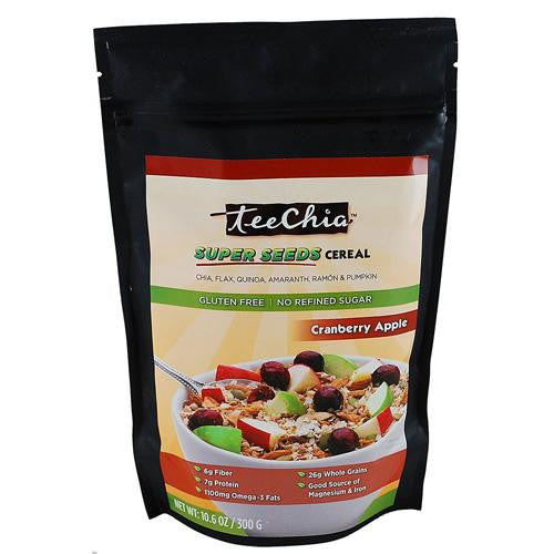 Teechia Cereal - Super Seeds - Cranberry Apple - 10.6 Oz - 1 Case
