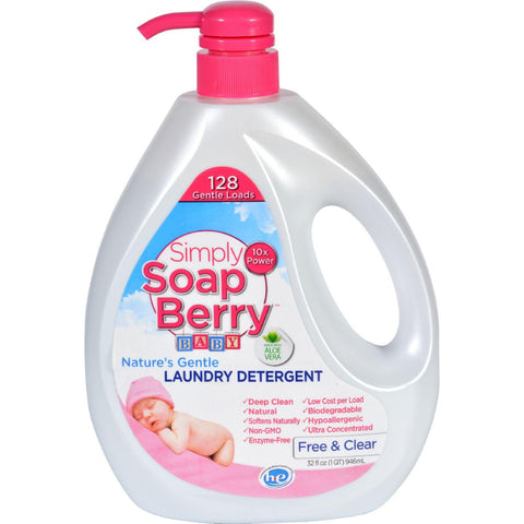 Simply Soapberry Laundry Detergent - Baby Free And Clear - 32 Oz