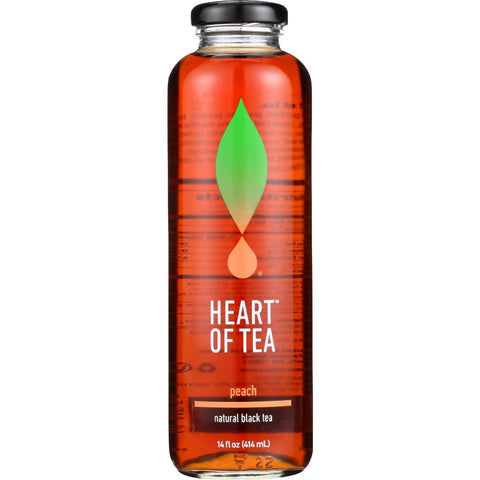 Heart Of Tea Tea - Iced - Natural Black - Peach - 14 Oz - Case Of 12
