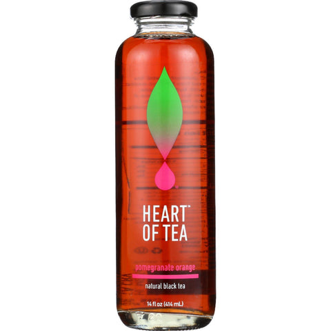 Heart Of Tea Tea - Iced - Natural Black - Pomegranate Orange - 14 Oz - Case Of 12