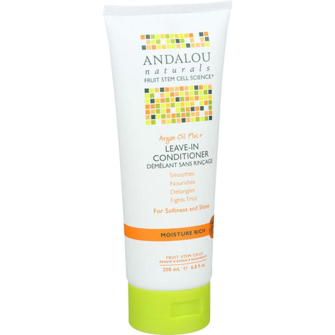 Andalou Naturals Conditioner - Moisture Rich Leave In - Argan Oil Plus - 6.8 Oz