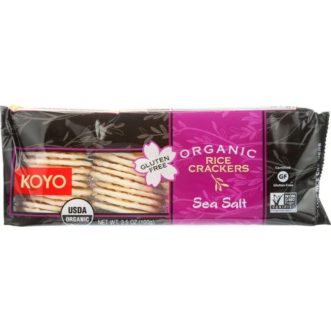 Koyo Rice Crackers - Organic - Sea Salt - 3.5 Oz - Case Of 12