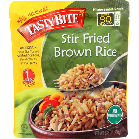 Tasty Bite Rice - Stir Fried Brown - 8.8 Oz - Case Of 6