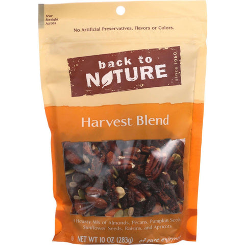 Back To Nature Nuts - Harvest Blend - 10 Oz - Case Of 9