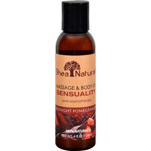 Shea Natural Massage And Body Oil - Sensual Midnight Pomegranate - 4 Oz