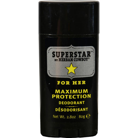 Herban Cowboy Deodorant - Superstar For Women - 2.8 Oz