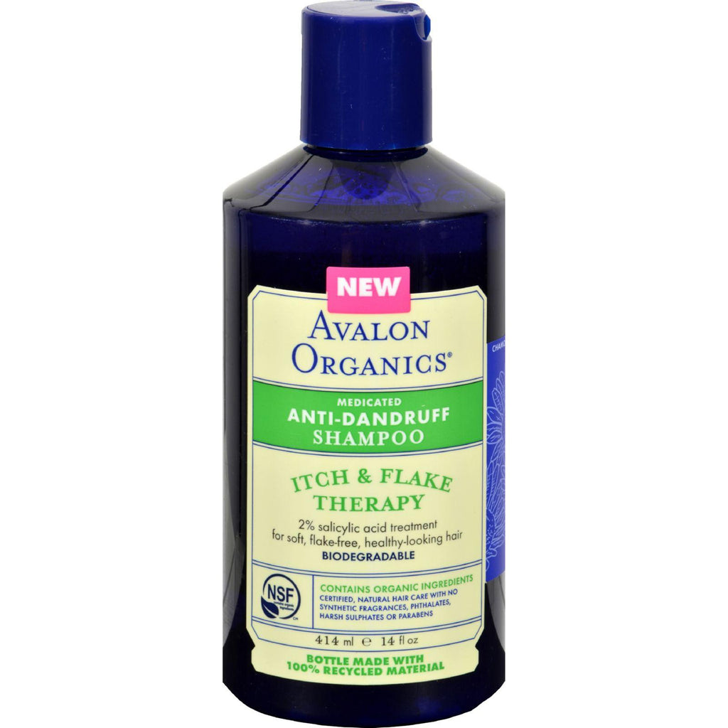 Avalon Active Organics Shampoo - Anti Dandruff - 14 Oz