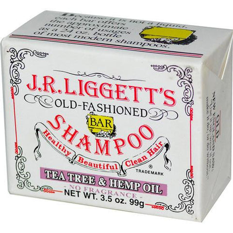 J.r. Liggett's Old Fashioned Bar Shampoo Counter Display - Tea Tree And Hemp Oil - 3.5 Oz - Case Of 12