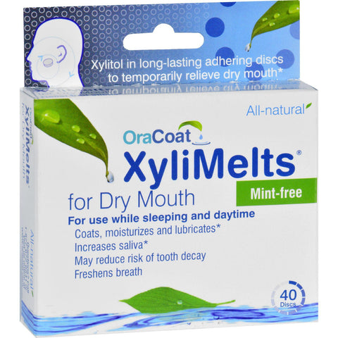 Oracoat - Xylimelts - Dry Mouth - Mint Free - 40 Count