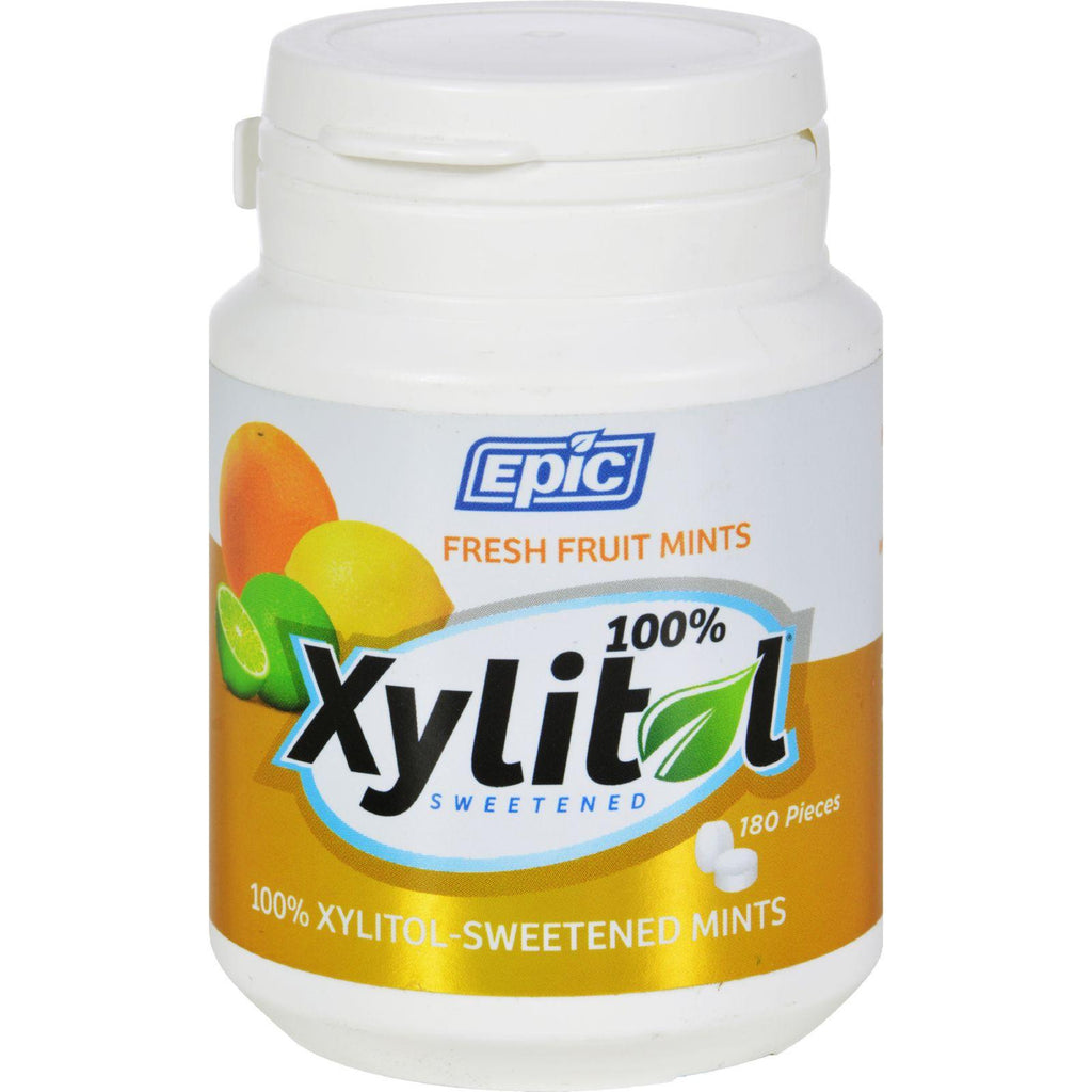Epic Dental Mints - Fruit Xylitol Bottle - 180 Ct