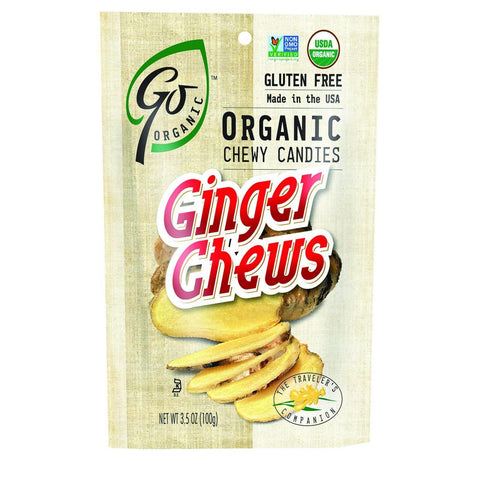 Go Organic Ginger Chews - 3.5 Oz - Case Of 6