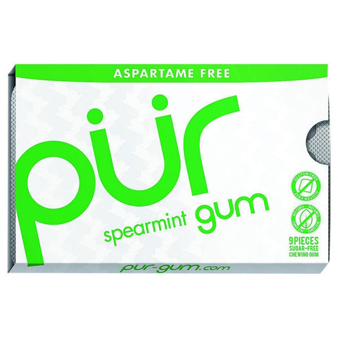 Pur Gum - Spearmint - Aspartame Free - 9 Pieces - 12.6 G - Case Of 12
