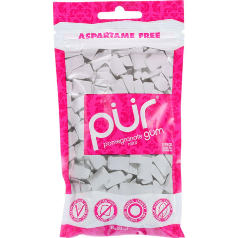 Pur Gum Gum - Pomegranate Mint - 60 Pieces - 80 G - Case Of 12