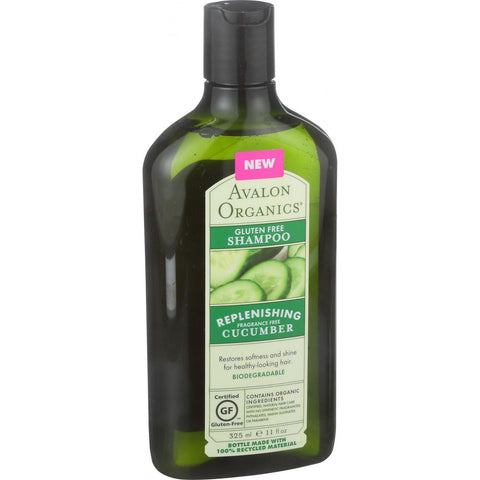 Avalon Organics Shampoo - Gluten Free Cucumber Replenishing - 11 Oz