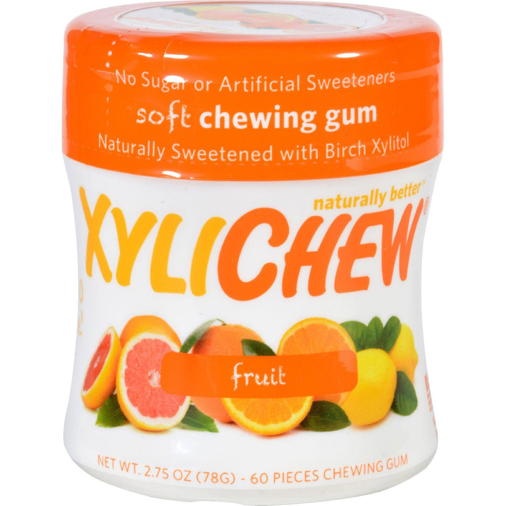 Xylichew Gum - Fruit - Jar - 60 Pieces - 1 Case