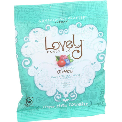 Lovely Candy Superfruit Chews - Blueberry Cranberry And Raspberry - 2 Oz - Case Of 6