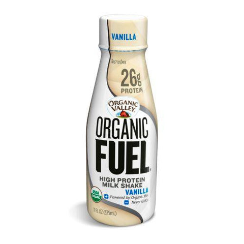 Organic Valley Fuel Milk Protien Shake - Vanilla - Case Of 12 - 11oz Bottle