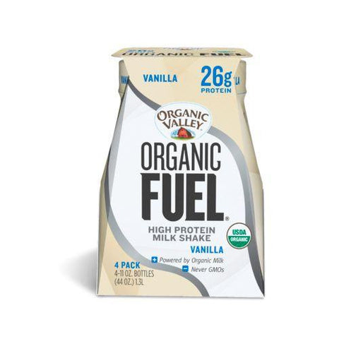 Organic Valley Fuel Milk Protien Shake - Vanilla - Case Of 3 - 4-11oz Bottle