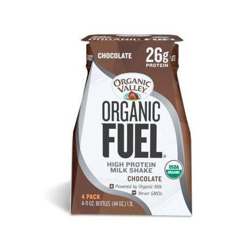 Organic Valley Fuel Milk Protien Shake - Chocolate - Case Of 3 - 4-11oz Bottle