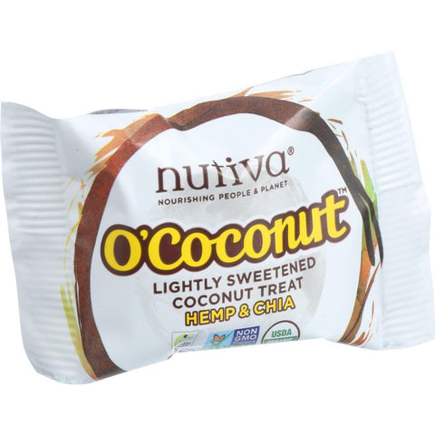 Nutiva Organic O Coconut Bar - Hemp And Chia - .5 Oz - Case Of 24