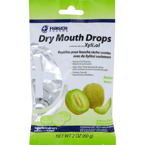 Hager Pharma Dry Mouth Drops - Melon - 2 Oz