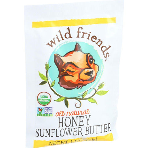 Wild Friends Organic Sunflower Butter - Honey - 1.15 Oz - Case Of 10