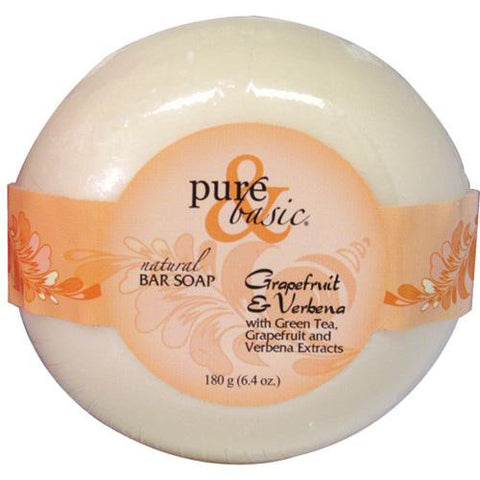 Pure And Basic Bar Soap - Grapefruit Verbena - 6.4 Oz - 1 Case