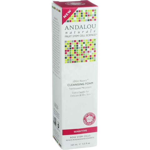 Andalou Naturals Cleansing Foam - 1000 Roses - 5.5 Oz
