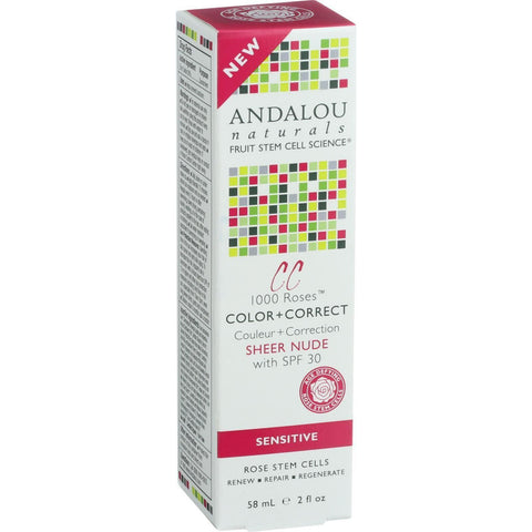 Andalou Naturals Color Plus Correct - Sheer Spf 30 - Nude - 2 Oz