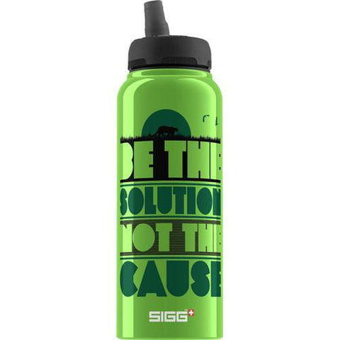 Sigg Water Bottle - Cuipo Be The Solution Not The Cause - 1 Liter - Case Of 6