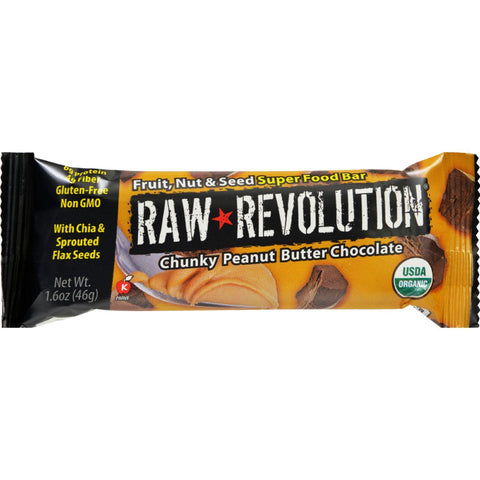Raw Revolution Bar - Organic - Super Food - Chnk Pbt Choc - 1.6 Oz - 1 Case