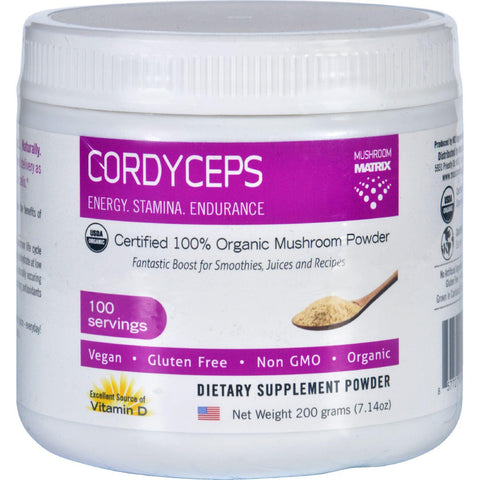 Mushroom Matrix Cordyceps Militaris - Organic - Powder - 7.14 Oz