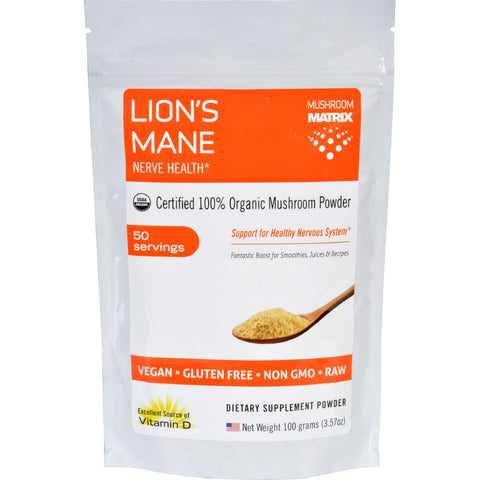 Mushroom Matrix Lions Mane - Organic - Powder - 3.57 Oz