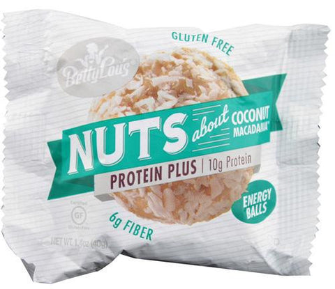 Betty Lou's Nut Butter Balls - Protein Plus - Coconut - 1.7 Oz - 12 Ct