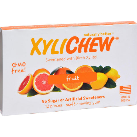 Xylichew Gum - Fruit - Counter Display - 12 Pieces - 1 Case