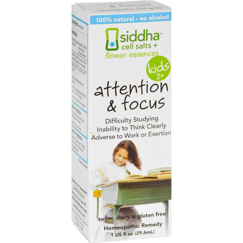 Siddha Flower Essences Attention And Focus - Kids - Age Two Plus - 1 Fl Oz
