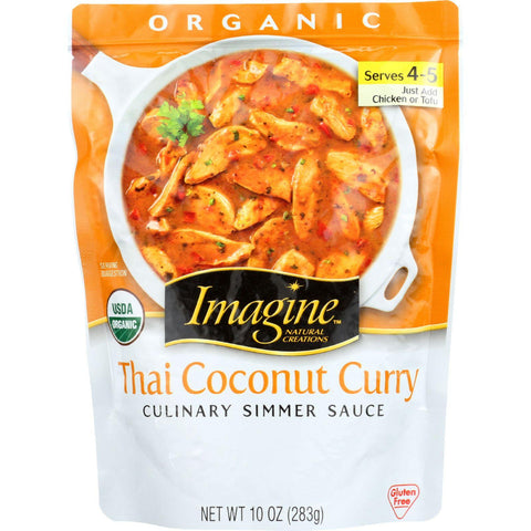 Imagine Foods Culinary Simmer Sauce - Organic - Thai Coconut Curry - 10 Oz - Case Of 6