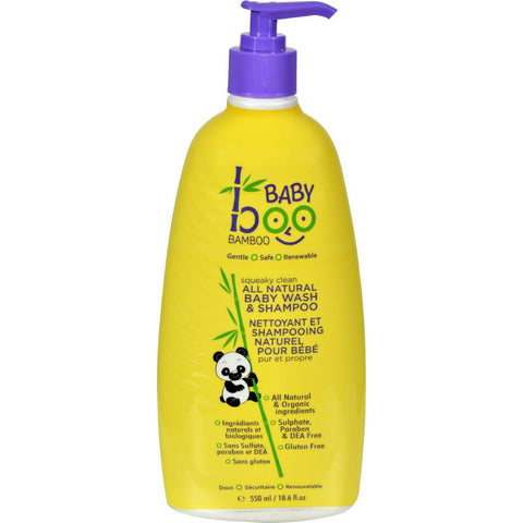 Boo Bamboo Baby Wash And Shampoo - Squeaky Clean - 18.6 Fl Oz