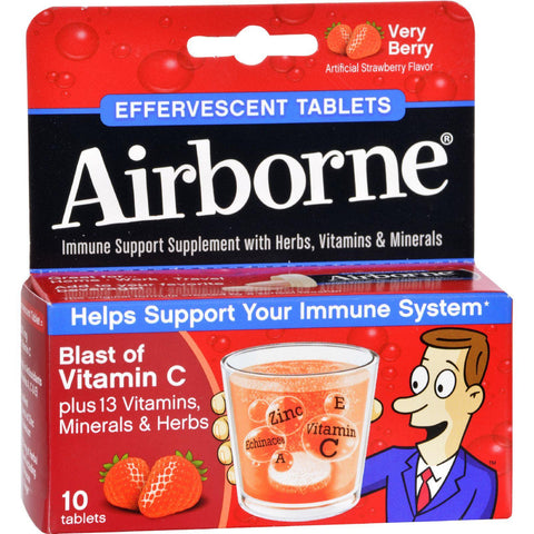 Airborne Effervescent Tablets With Vitamin C - Very Berry - 10 Tablets