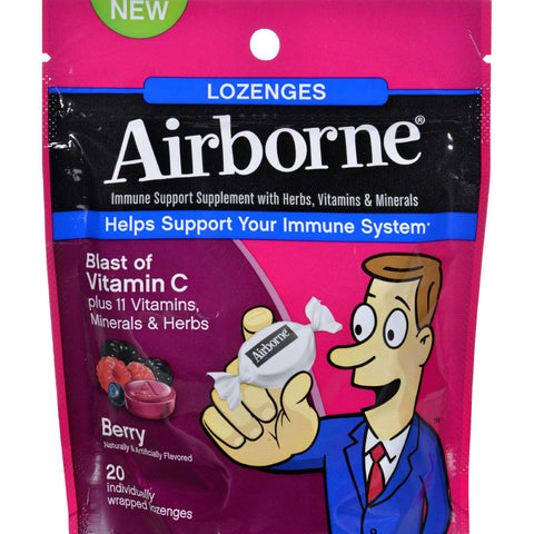 Airborne Lozenges With Vitamin C - Berry - 20 Count