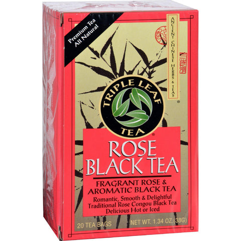 Triple Leaf Tea - Black Tea - Rose - 20 Tea Bags - 1 Case
