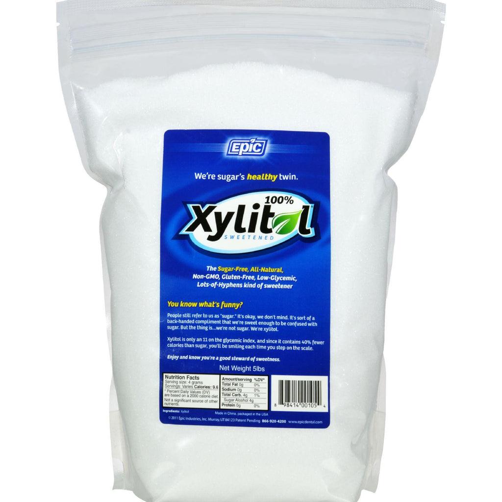 Epic Dental Sweetener - 100 Percent Xylitol - Pouch - 5 Lb