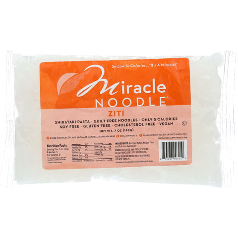 Miracle Noodle Pasta - Shirataki - Miracle Noodle - Ziti - 7 Oz - Case Of 6